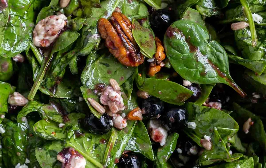 Blueberry salad with spinach fitness